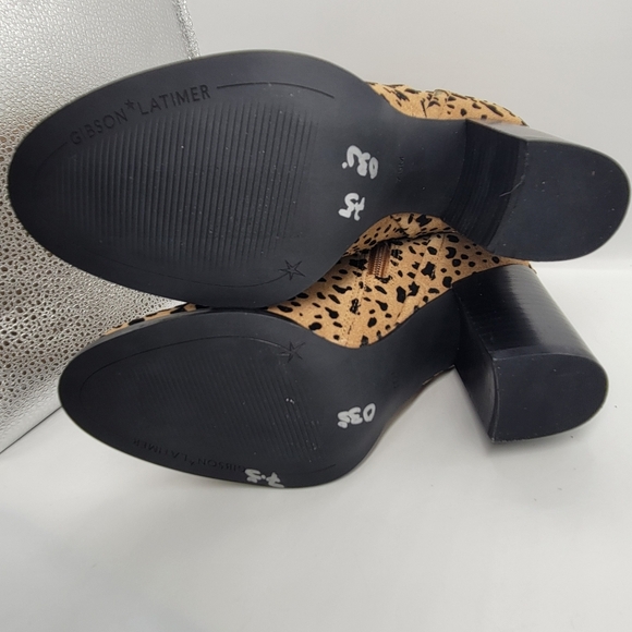 Gibson Latimer Women’s Ankle Boots Size 7.5M animal print Leather New Leopard - Picture 4 of 8